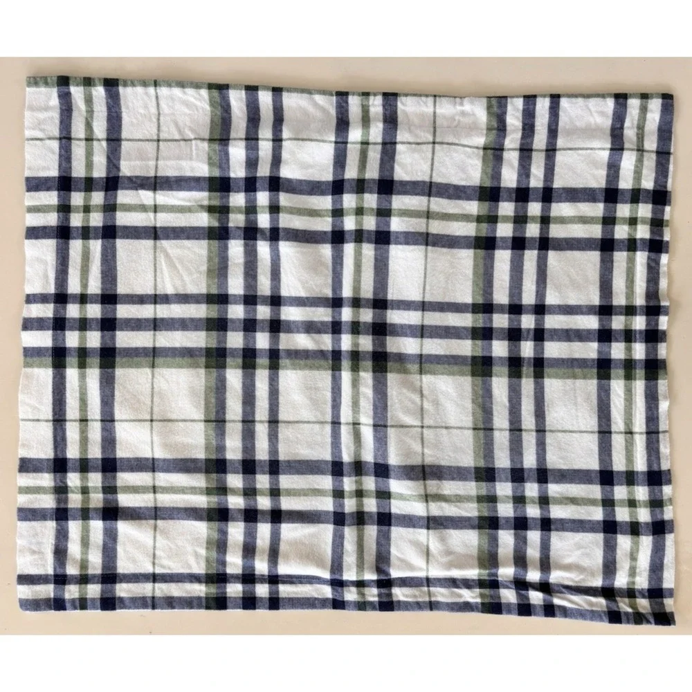 Tommy Hilfiger Flannel Comforter Twin Plaid + 3 Shams Nautical Coastal Classic
